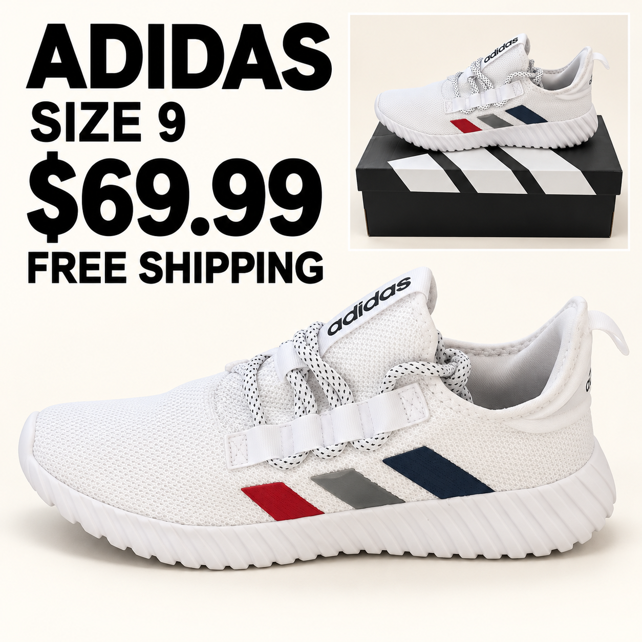 Adidas White Athletic Sneakers
