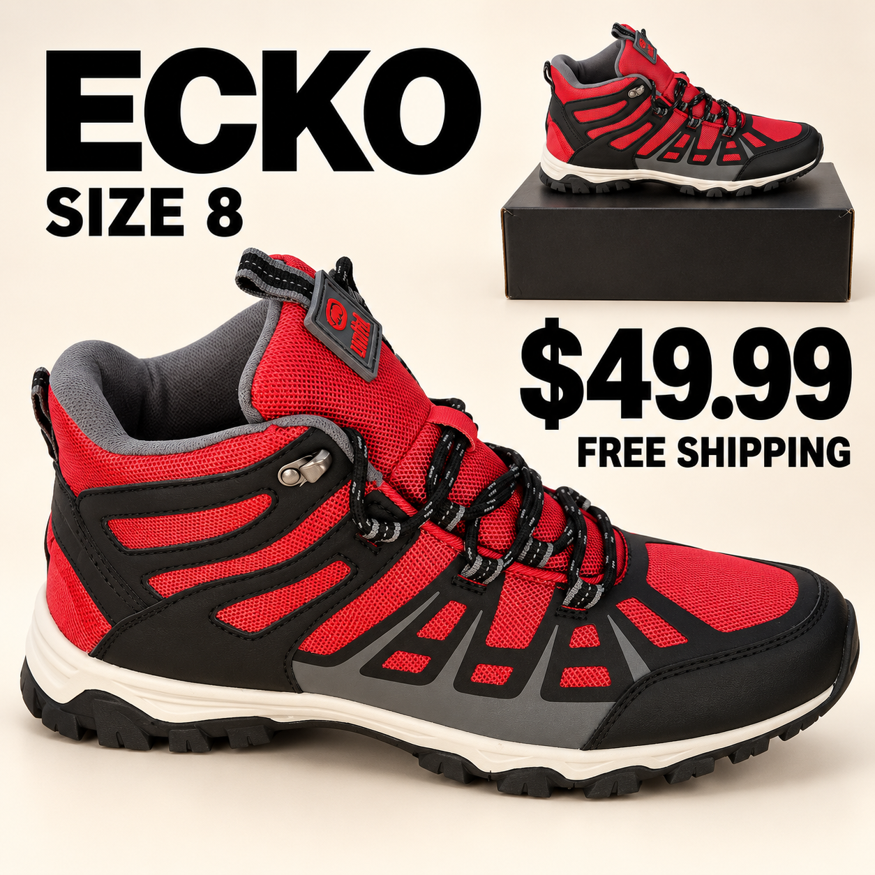 Ecko Red & Black Sneakers