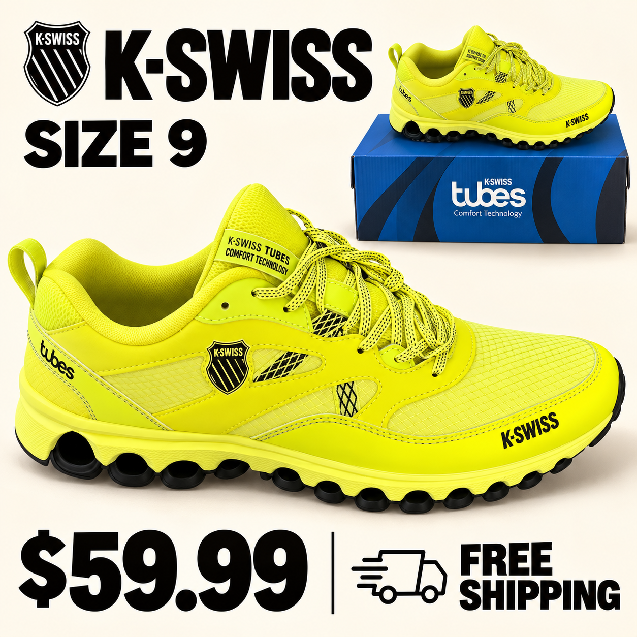 K-Swiss Yellow Tubes Sneakers