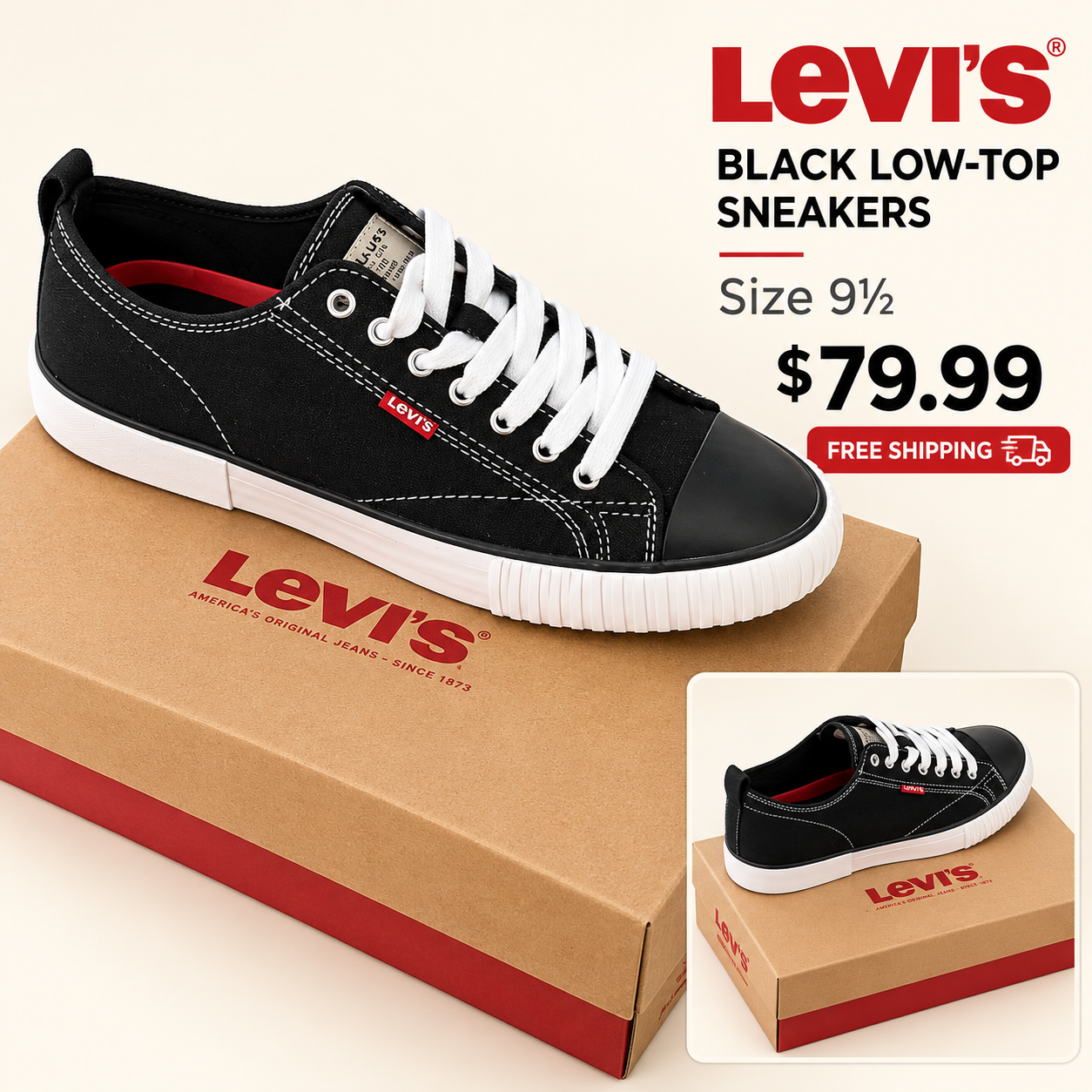 Levi’s Black Low-Top Sneakers