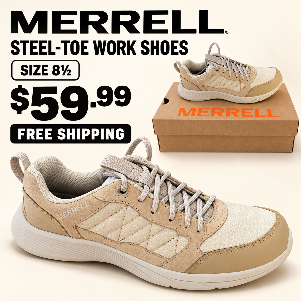 Merrell Steel-Toe Work Shoes