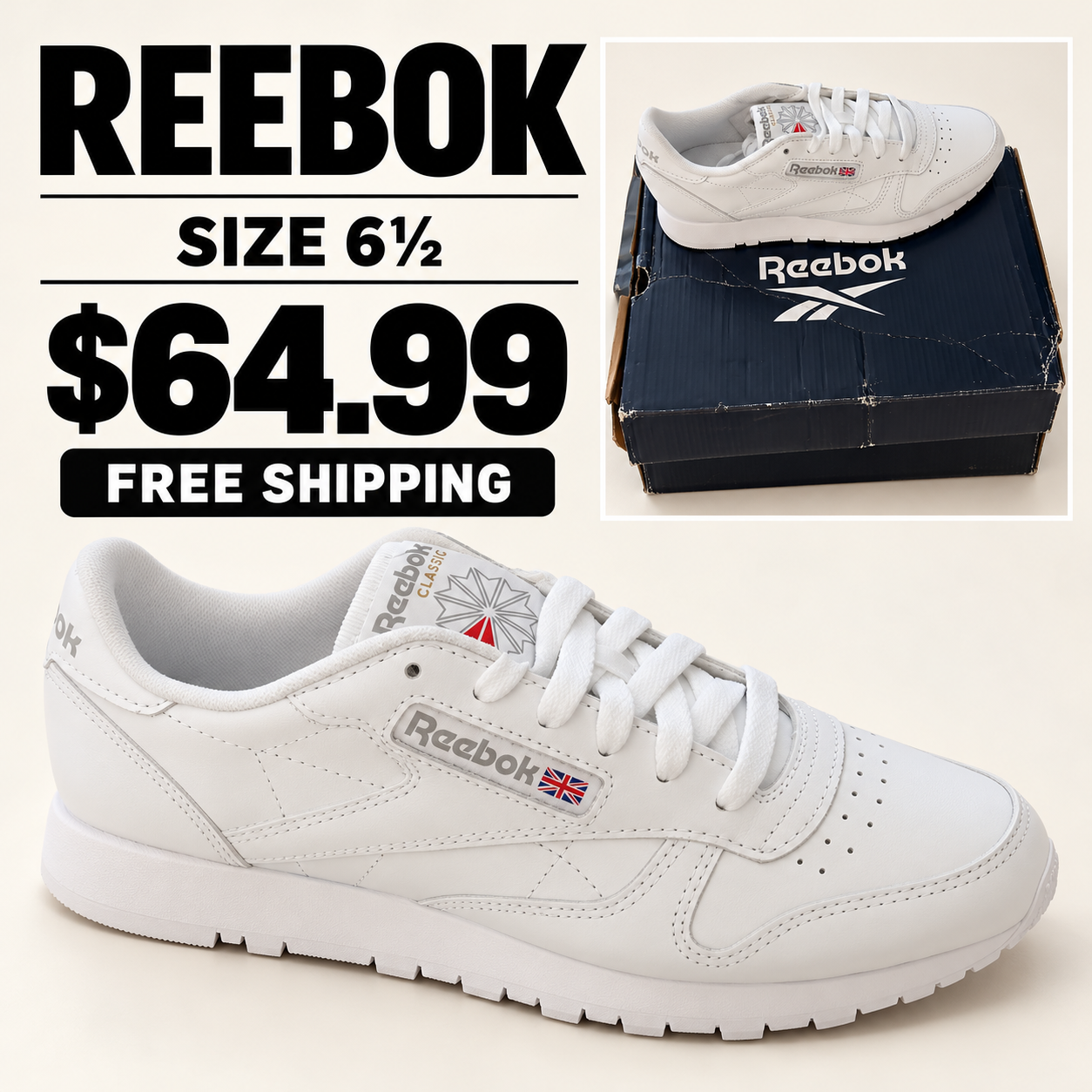 Reebok White Sneakers