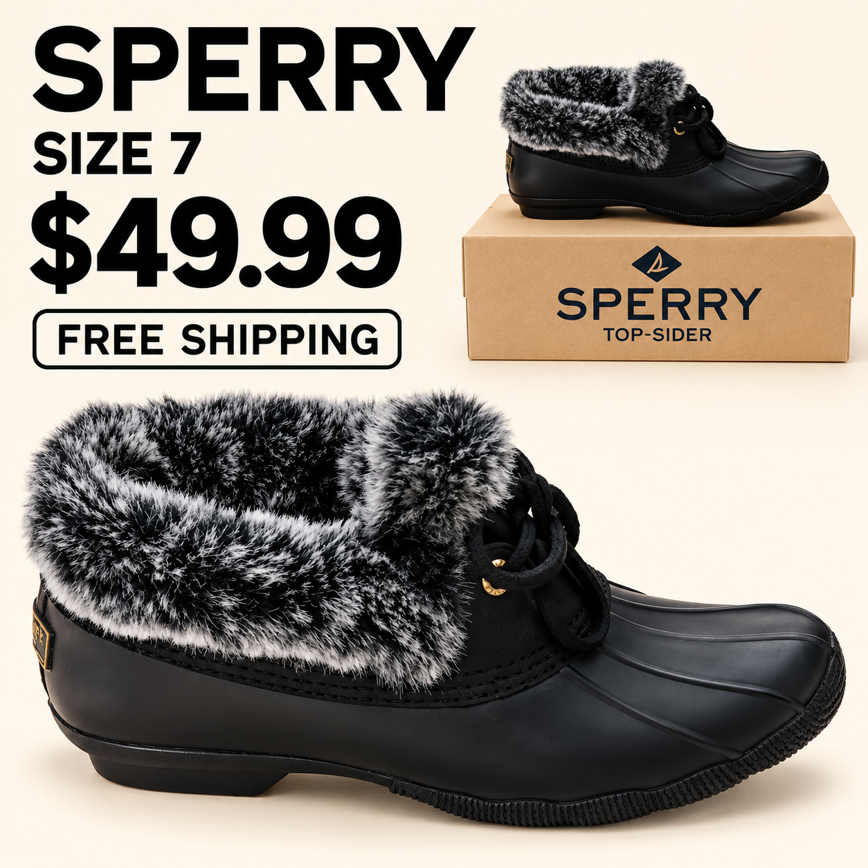 Sperry Black Ankle Boots